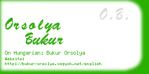 orsolya bukur business card